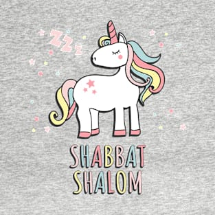 Shabbat Shalom Jewish Unicorn T-Shirt